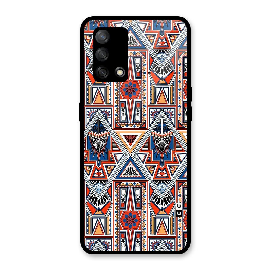Creative Aztec Art Glass Back Case for Oppo F19