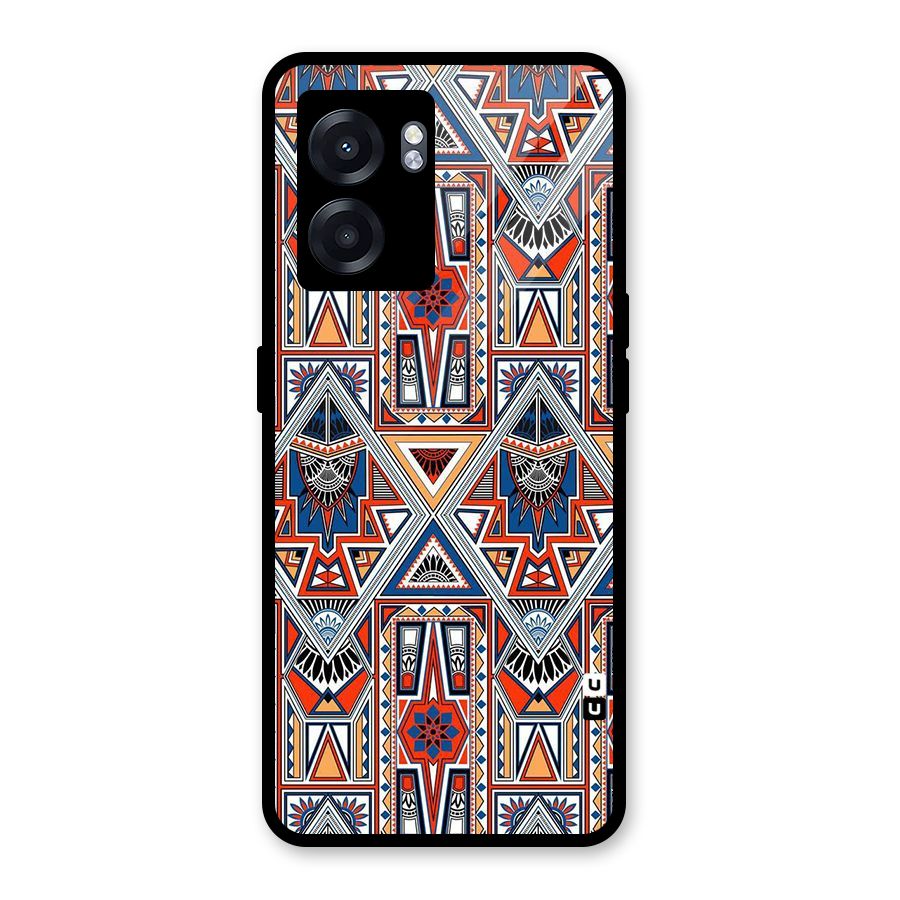 Creative Aztec Art Glass Back Case for Oppo K10 (5G)