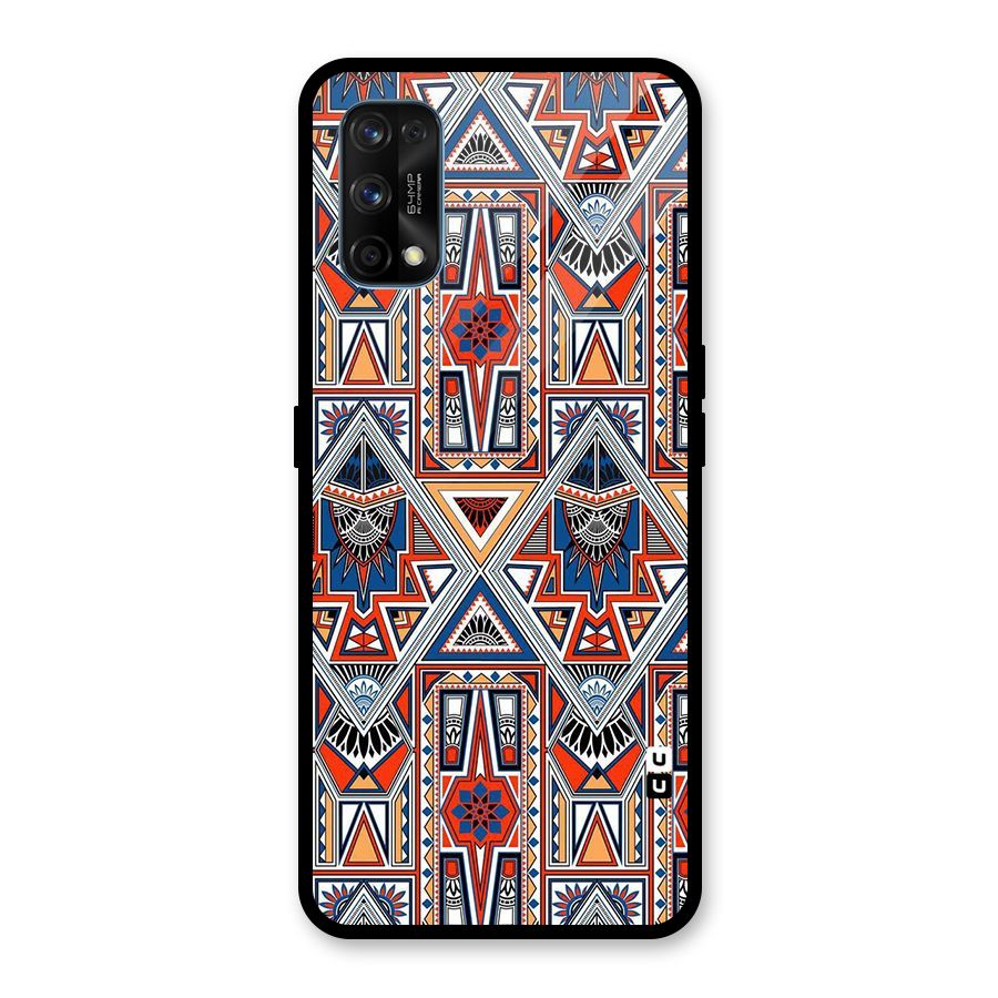 Creative Aztec Art Glass Back Case for Realme 7 Pro