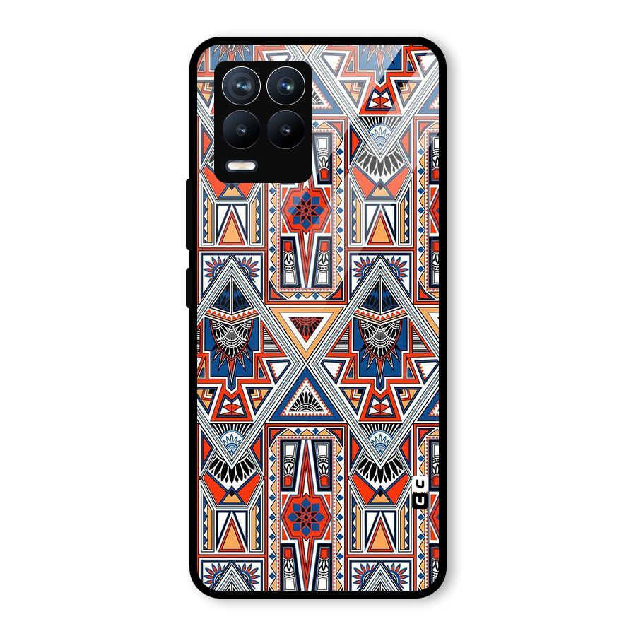 Creative Aztec Art Glass Back Case for Realme 8 Pro
