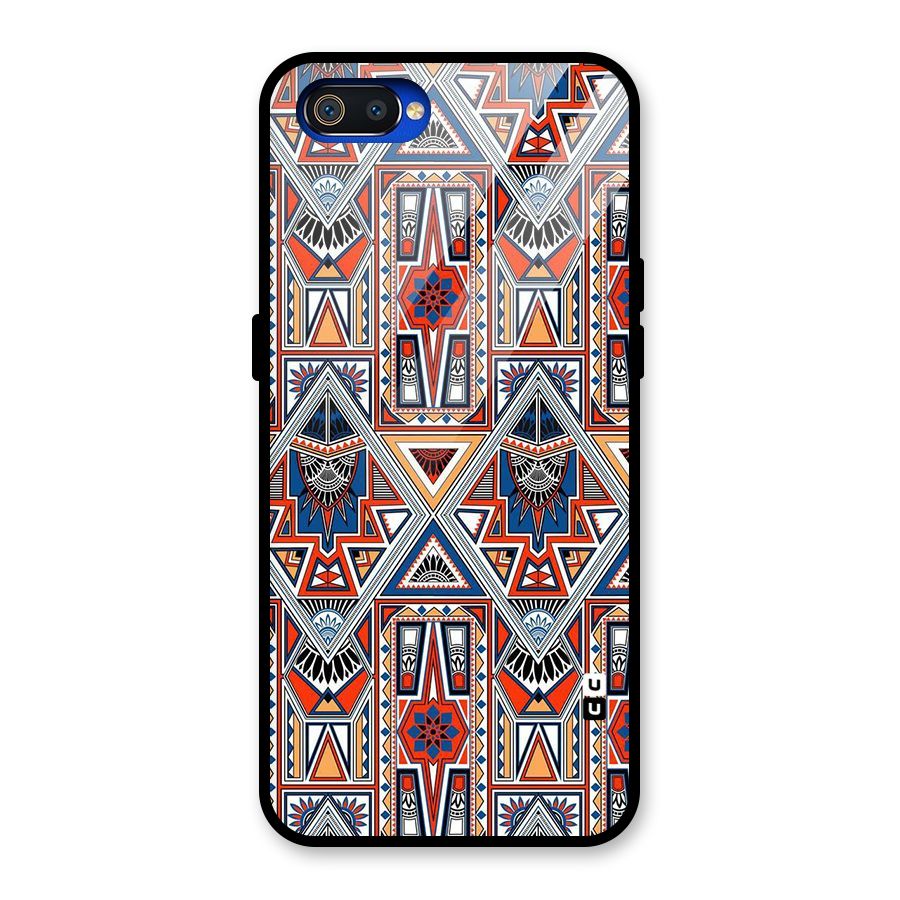 Creative Aztec Art Glass Back Case for Realme C2