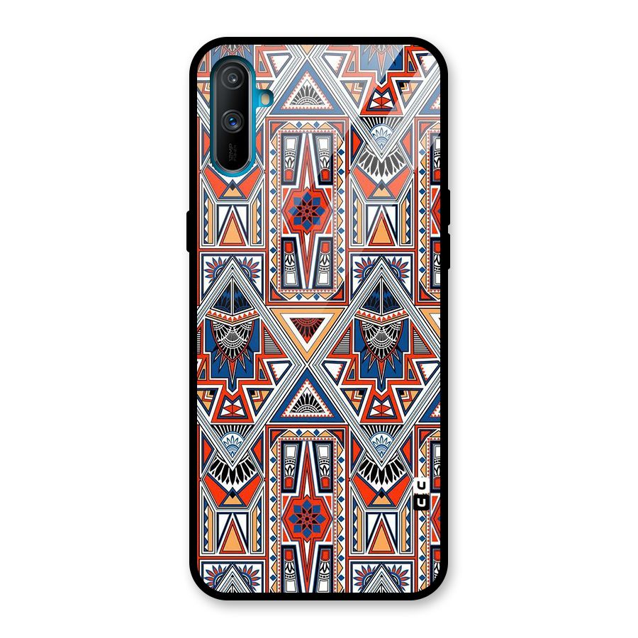 Creative Aztec Art Glass Back Case for Realme C3