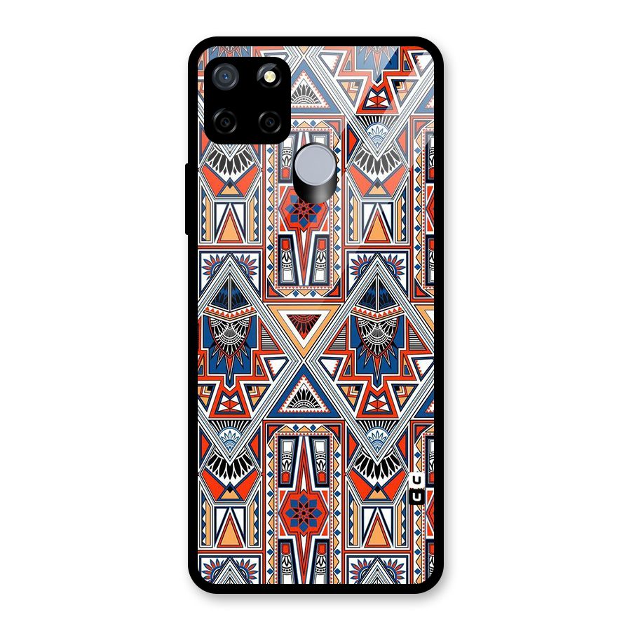 Creative Aztec Art Glass Back Case for Realme Narzo 20