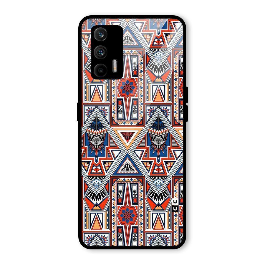 Creative Aztec Art Glass Back Case for Realme X7 Max