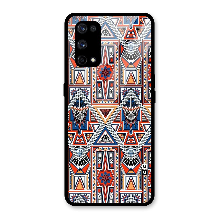 Creative Aztec Art Glass Back Case for Realme X7 Pro