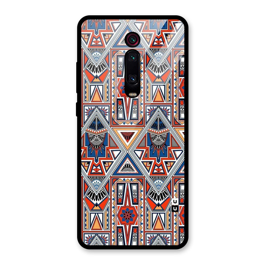 Creative Aztec Art Glass Back Case for Redmi K20