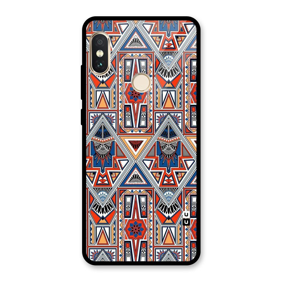 Creative Aztec Art Glass Back Case for Redmi Note 5 Pro