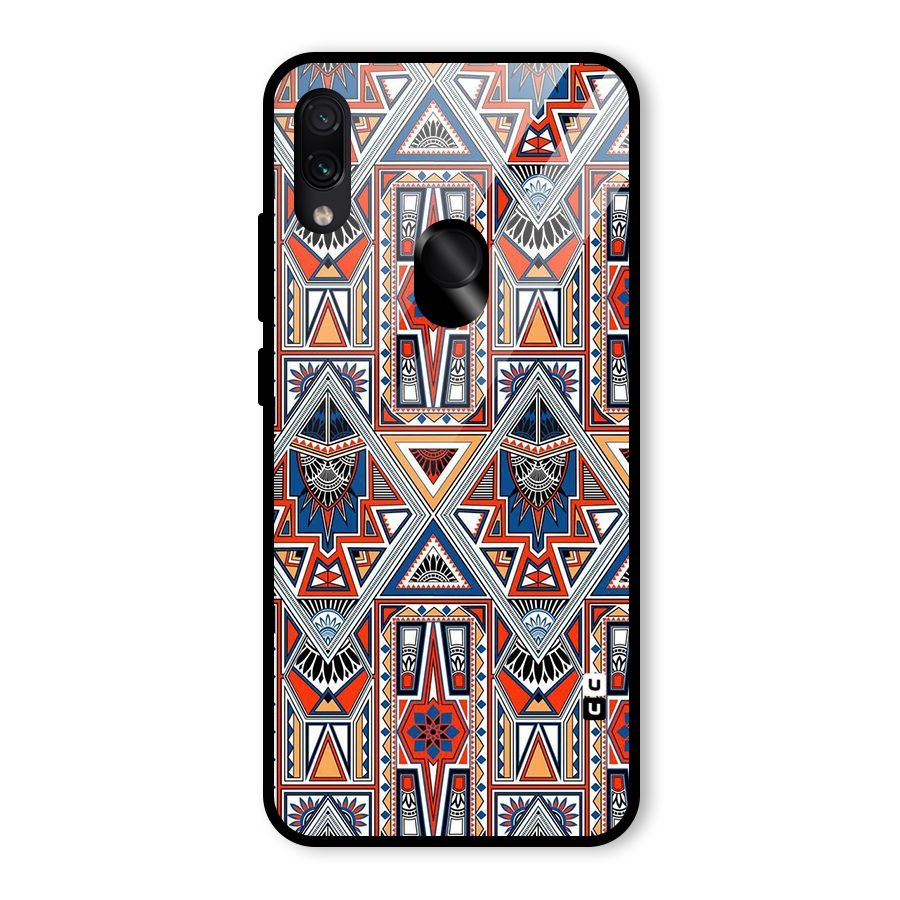 Creative Aztec Art Glass Back Case for Redmi Note 7 Pro