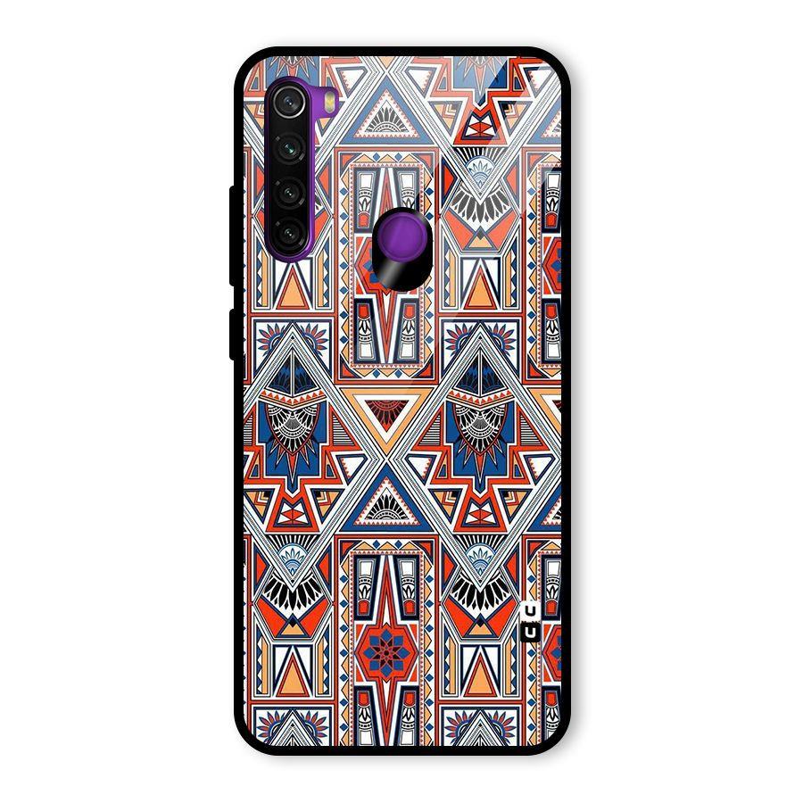 Creative Aztec Art Glass Back Case for Redmi Note 8