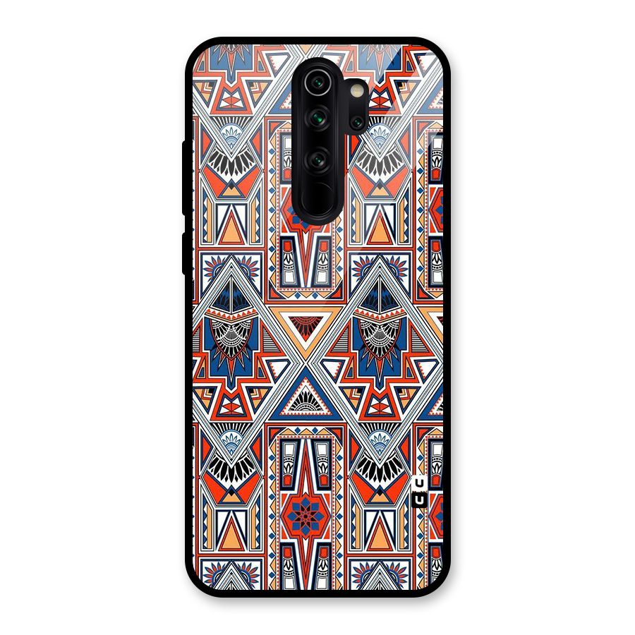 Creative Aztec Art Glass Back Case for Redmi Note 8 Pro