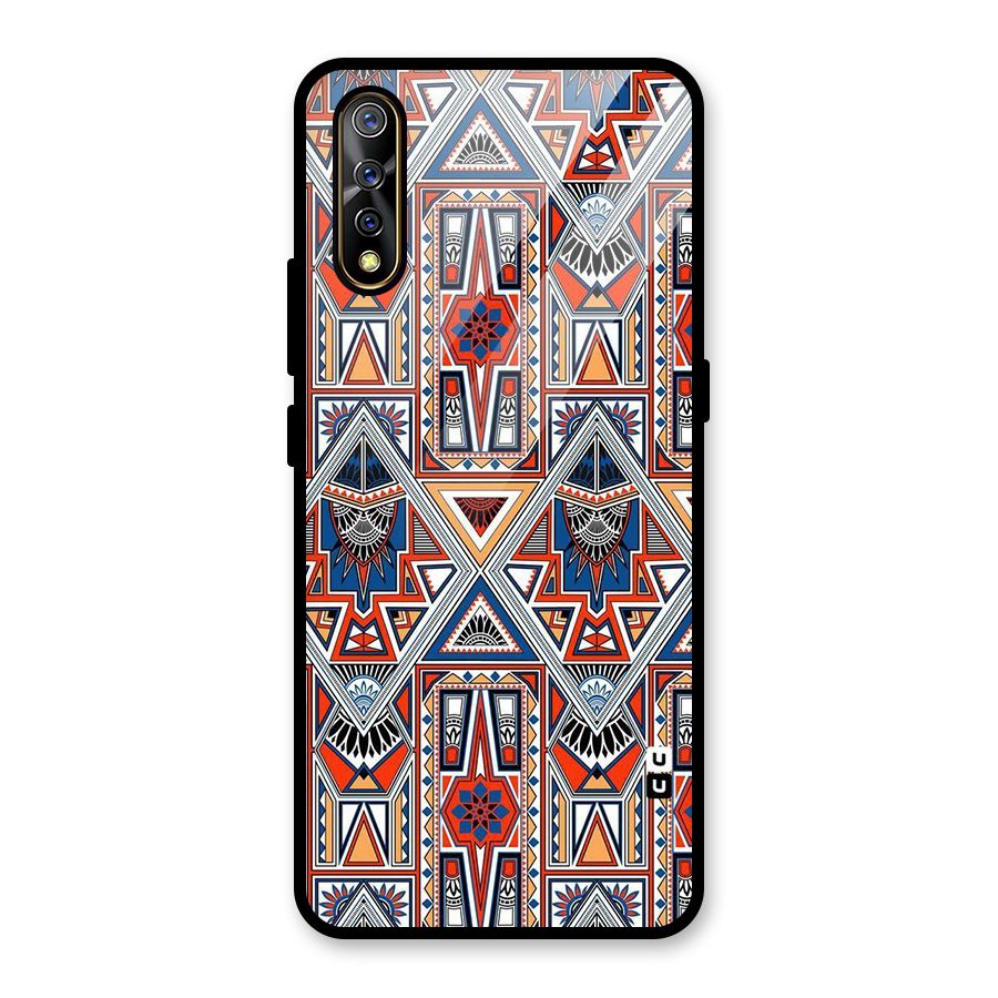 Creative Aztec Art Glass Back Case for Vivo S1