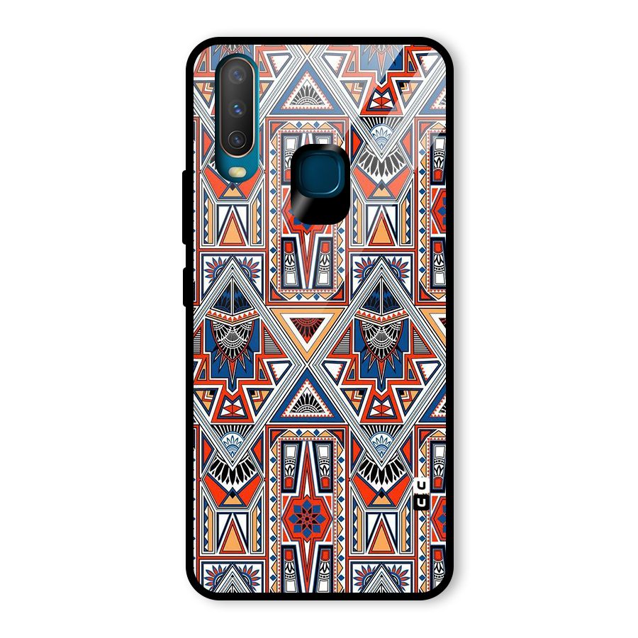 Creative Aztec Art Glass Back Case for Vivo U10