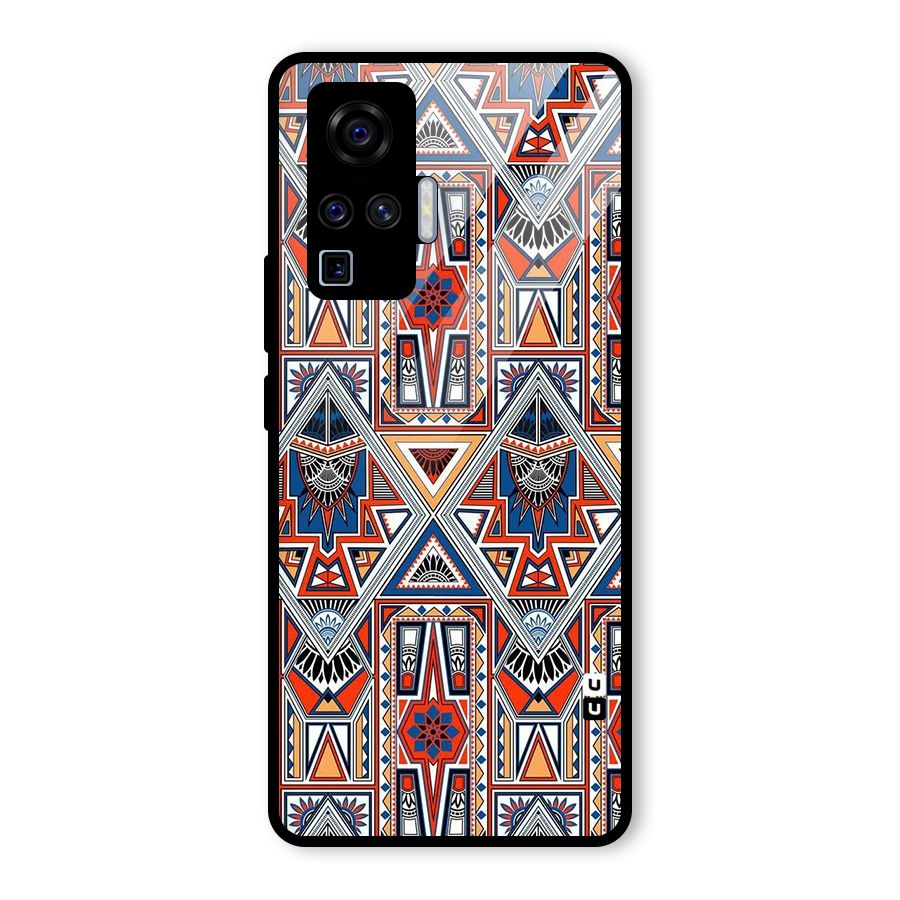Creative Aztec Art Glass Back Case for Vivo X50 Pro