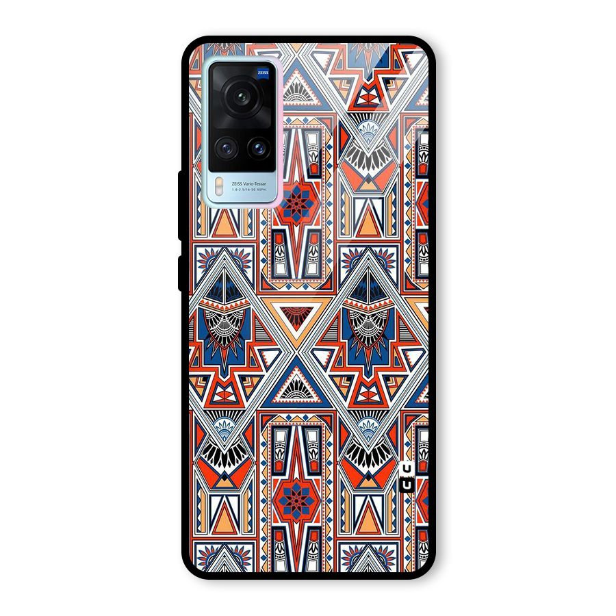 Creative Aztec Art Glass Back Case for Vivo X60