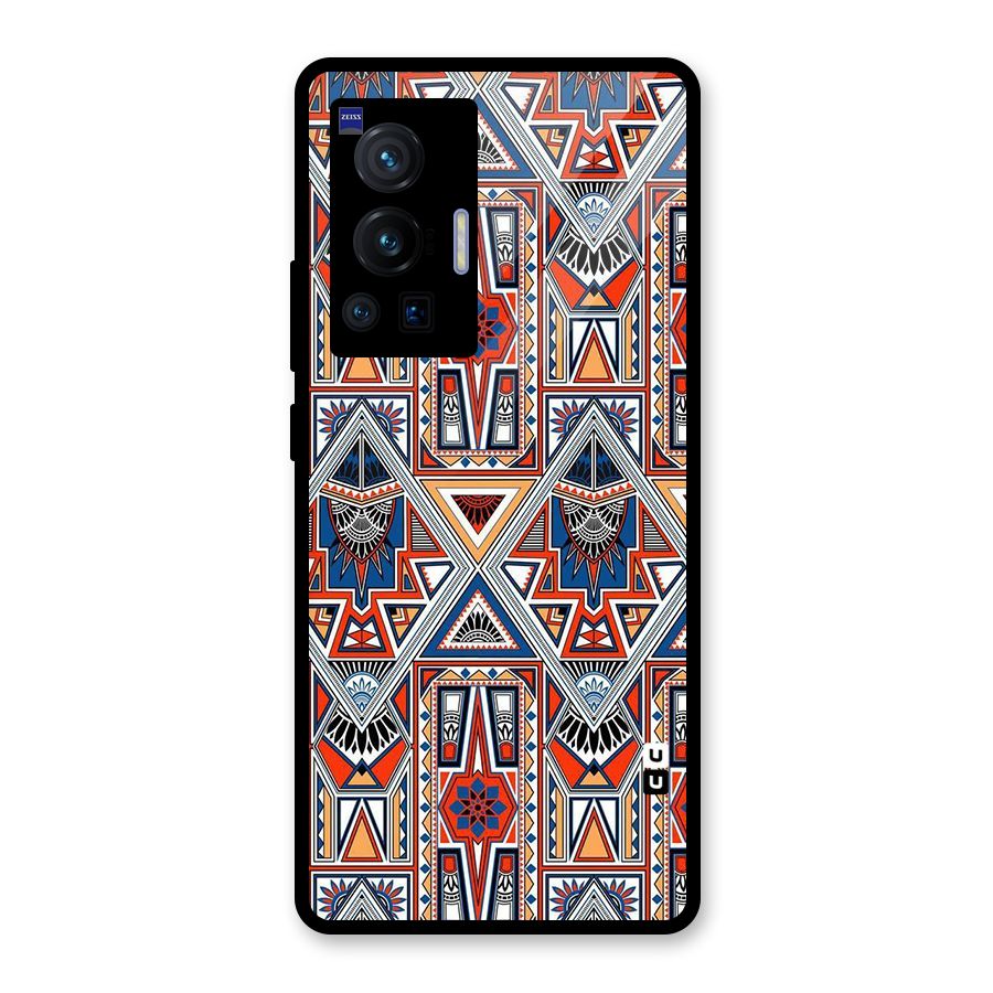 Creative Aztec Art Glass Back Case for Vivo X70 Pro