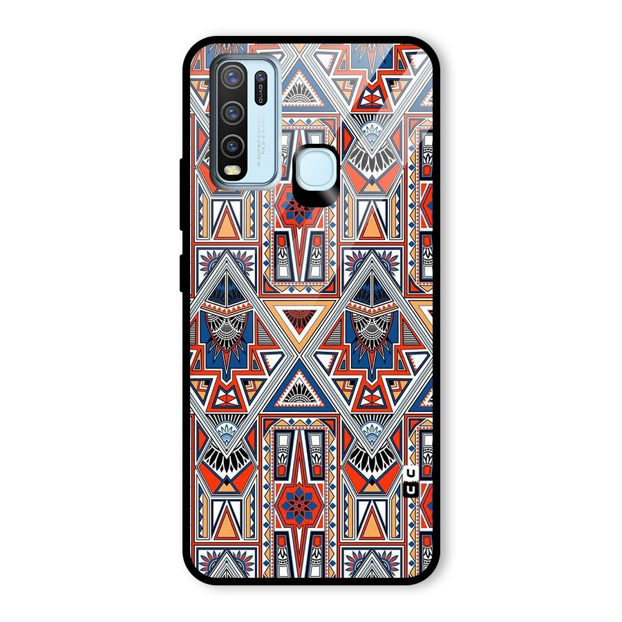 Creative Aztec Art Glass Back Case for Vivo Y50