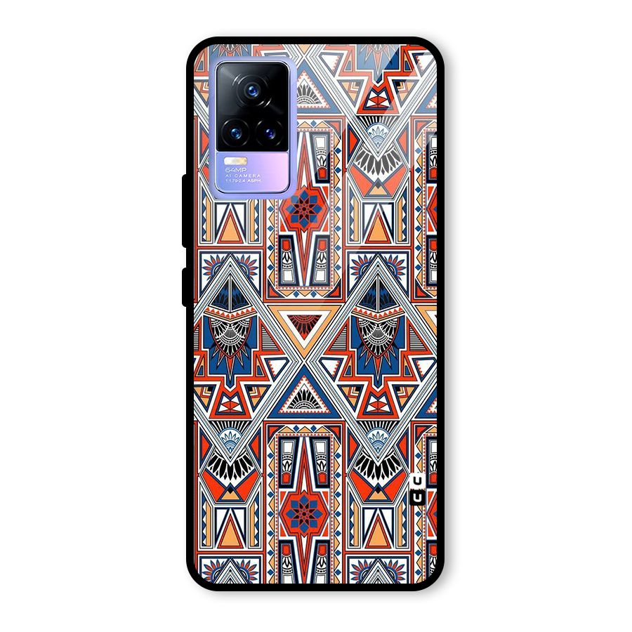 Creative Aztec Art Glass Back Case for Vivo Y73