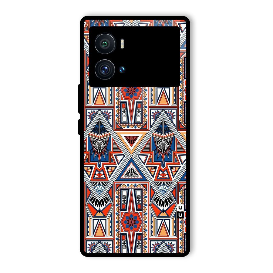 Creative Aztec Art Glass Back Case for Vivo iQOO 9 Pro