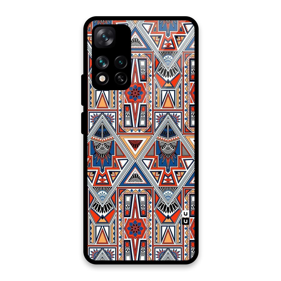 Creative Aztec Art Glass Back Case for Xiaomi 11i HyperCharge 5G