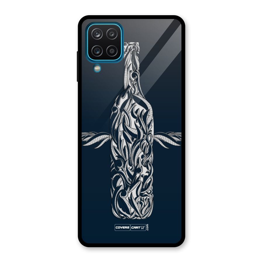 Creative Bottle Glass Back Case for Galaxy A12