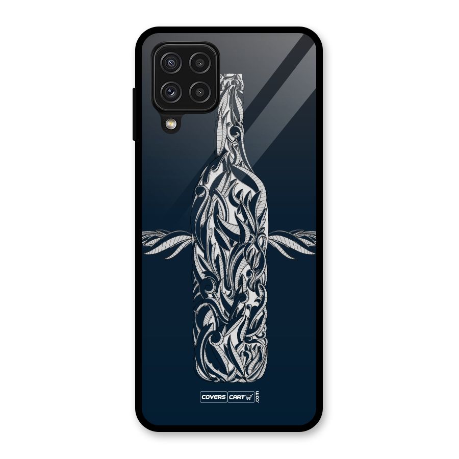 Creative Bottle Glass Back Case for Galaxy A22 4G