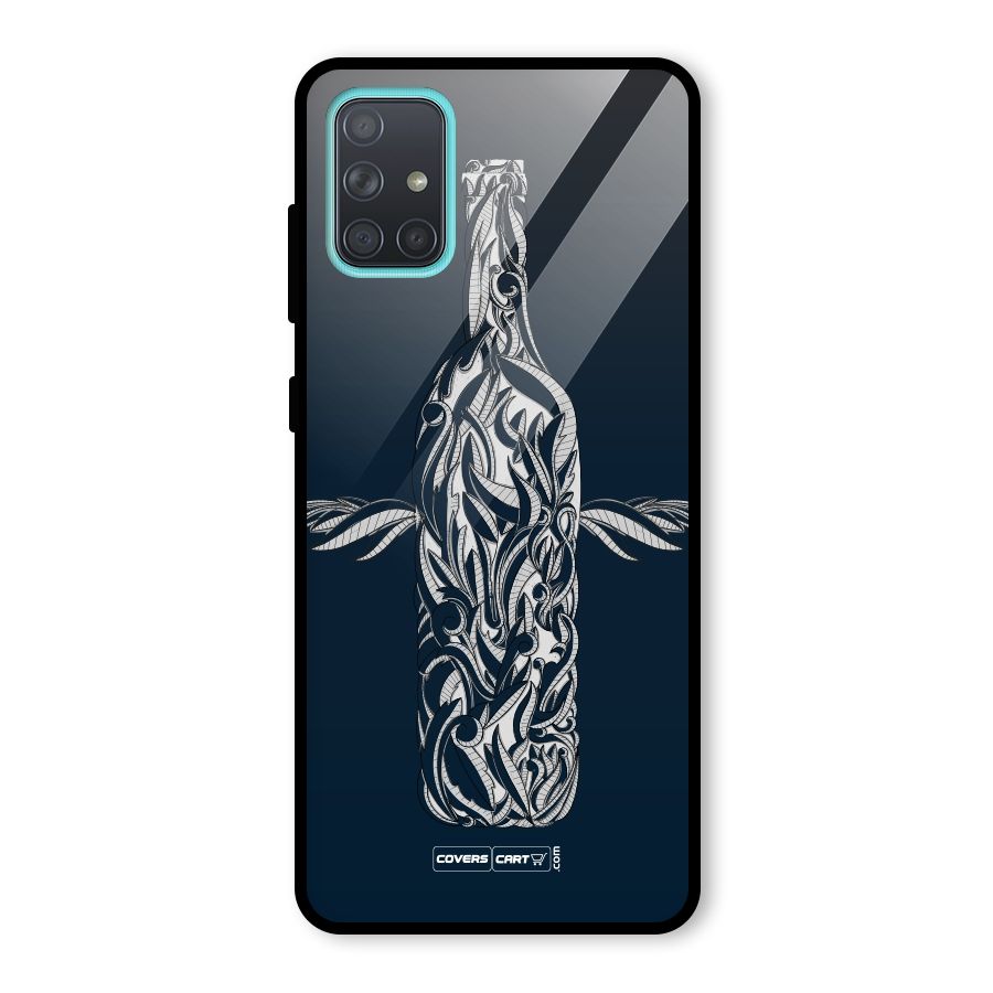 Creative Bottle Glass Back Case for Galaxy A71