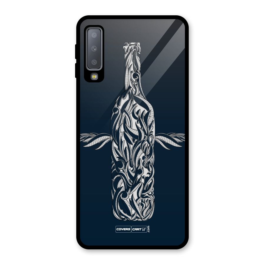 Creative Bottle Glass Back Case for Galaxy A7 (2018)