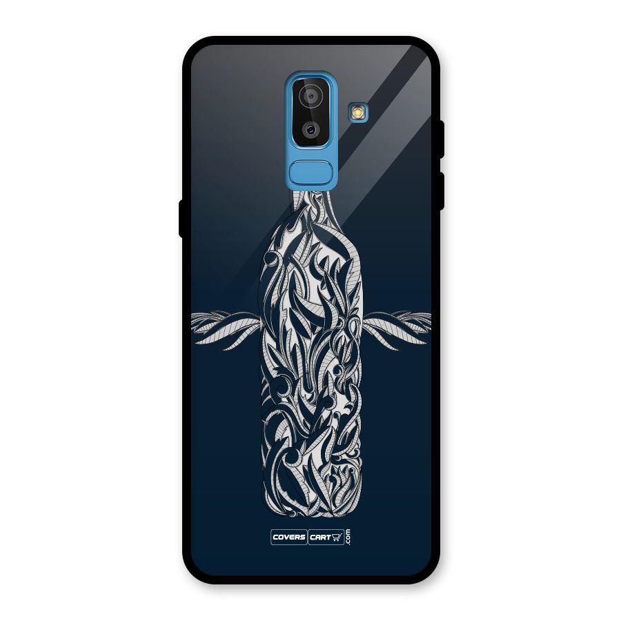 Creative Bottle Glass Back Case for Galaxy J8