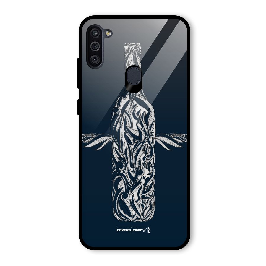 Creative Bottle Glass Back Case for Galaxy M11