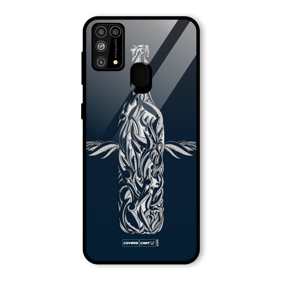 Creative Bottle Glass Back Case for Galaxy M31