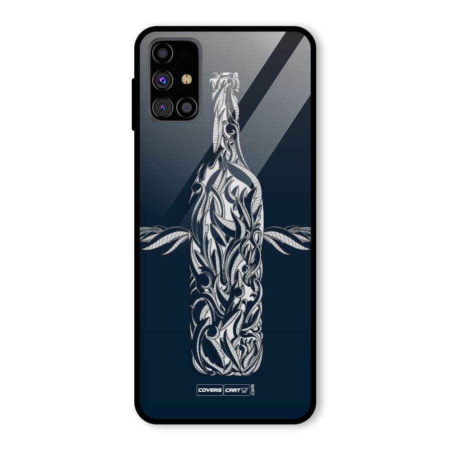 Creative Bottle Glass Back Case for Galaxy M31s