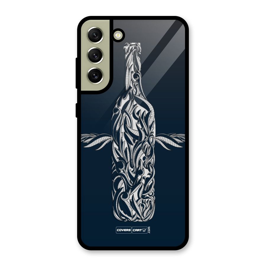 Creative Bottle Glass Back Case for Galaxy S21 FE 5G