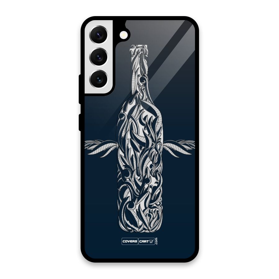 Creative Bottle Glass Back Case for Galaxy S22 Plus 5G