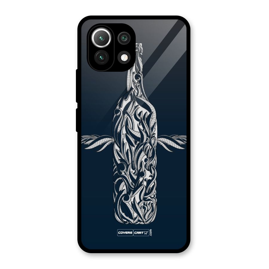 Creative Bottle Glass Back Case for Mi 11 Lite