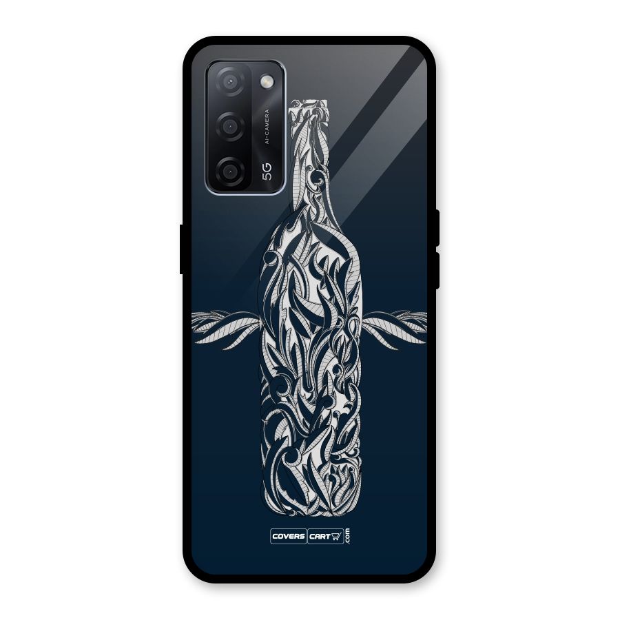 Creative Bottle Glass Back Case for Oppo A53s 5G