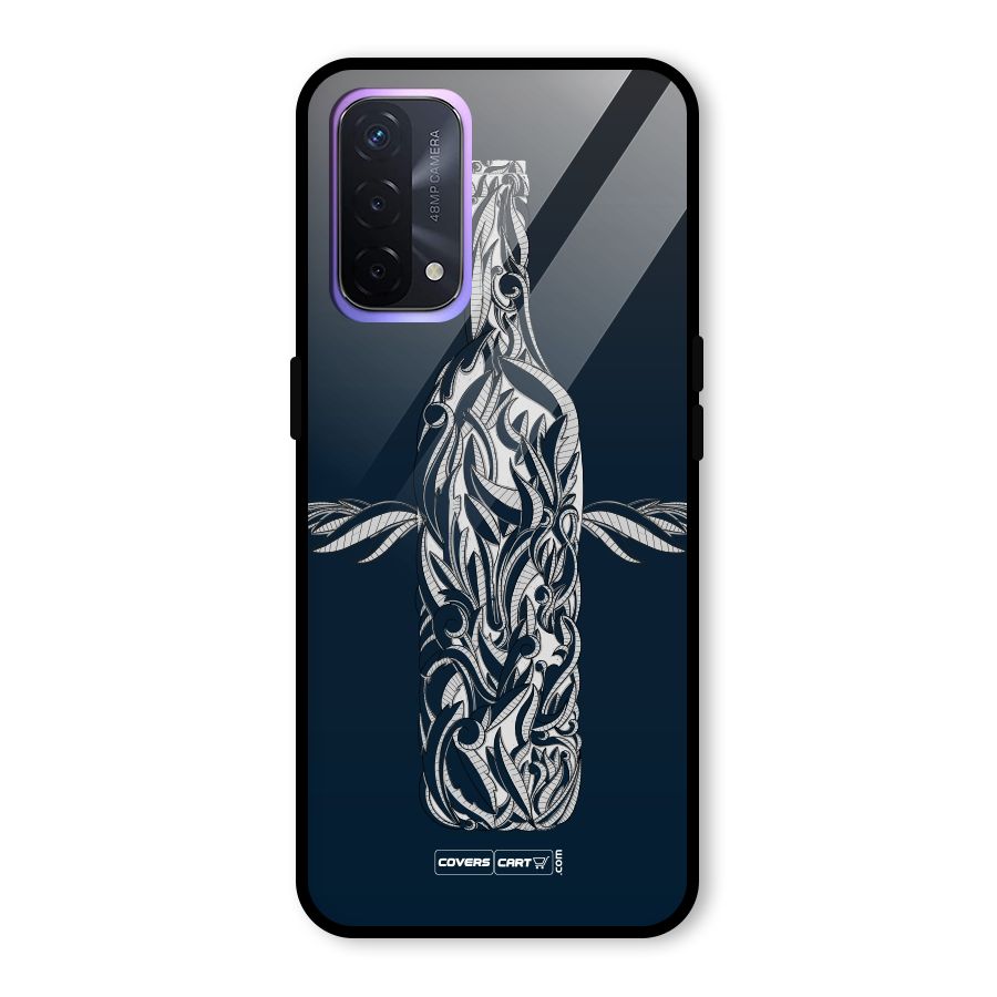 Creative Bottle Glass Back Case for Oppo A74 5G