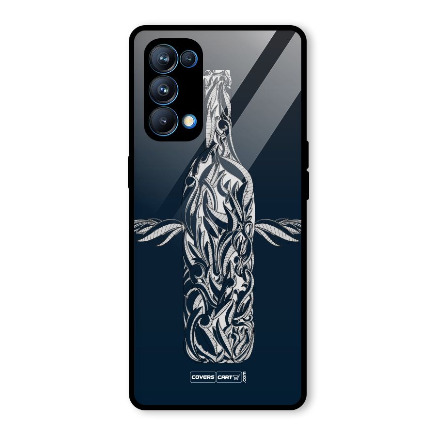 Creative Bottle Glass Back Case for Oppo Reno5 Pro 5G