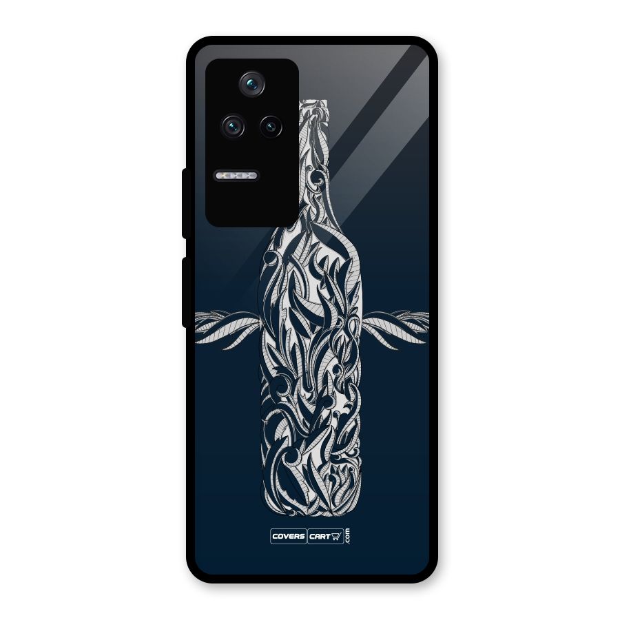 Creative Bottle Glass Back Case for Poco F4 5G