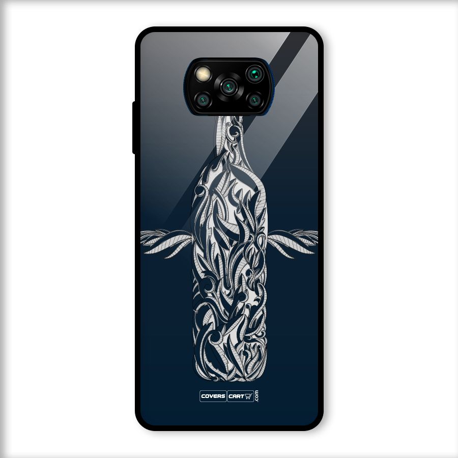 Creative Bottle Glass Back Case for Poco X3