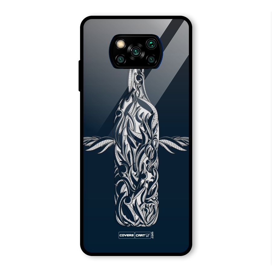 Creative Bottle Glass Back Case for Poco X3 Pro