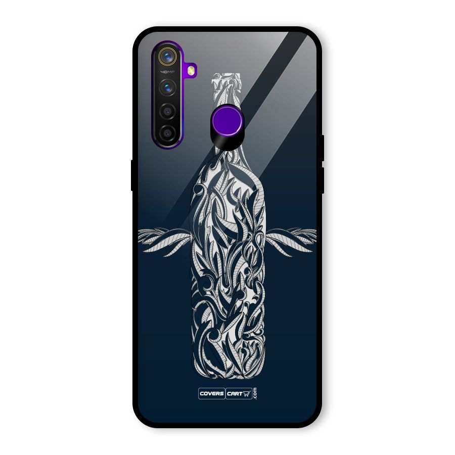 Creative Bottle Glass Back Case for Realme 5 Pro