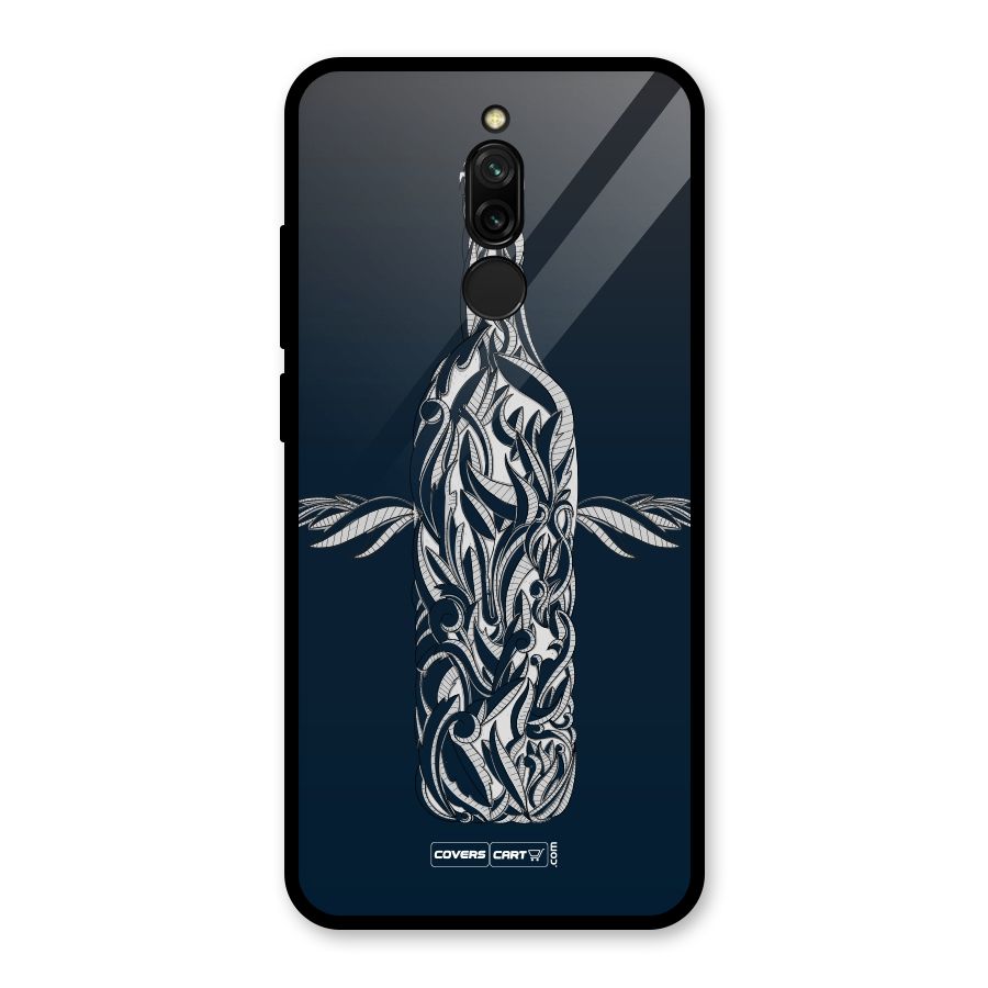 Creative Bottle Glass Back Case for Redmi 8