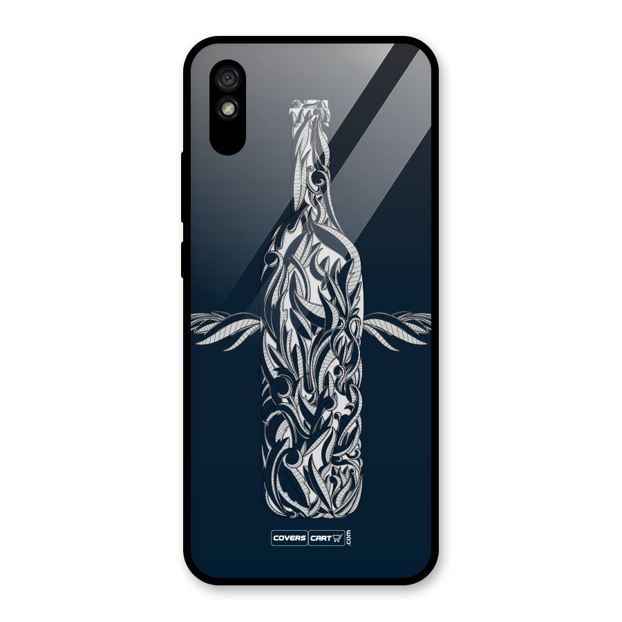 Creative Bottle Glass Back Case for Redmi 9i