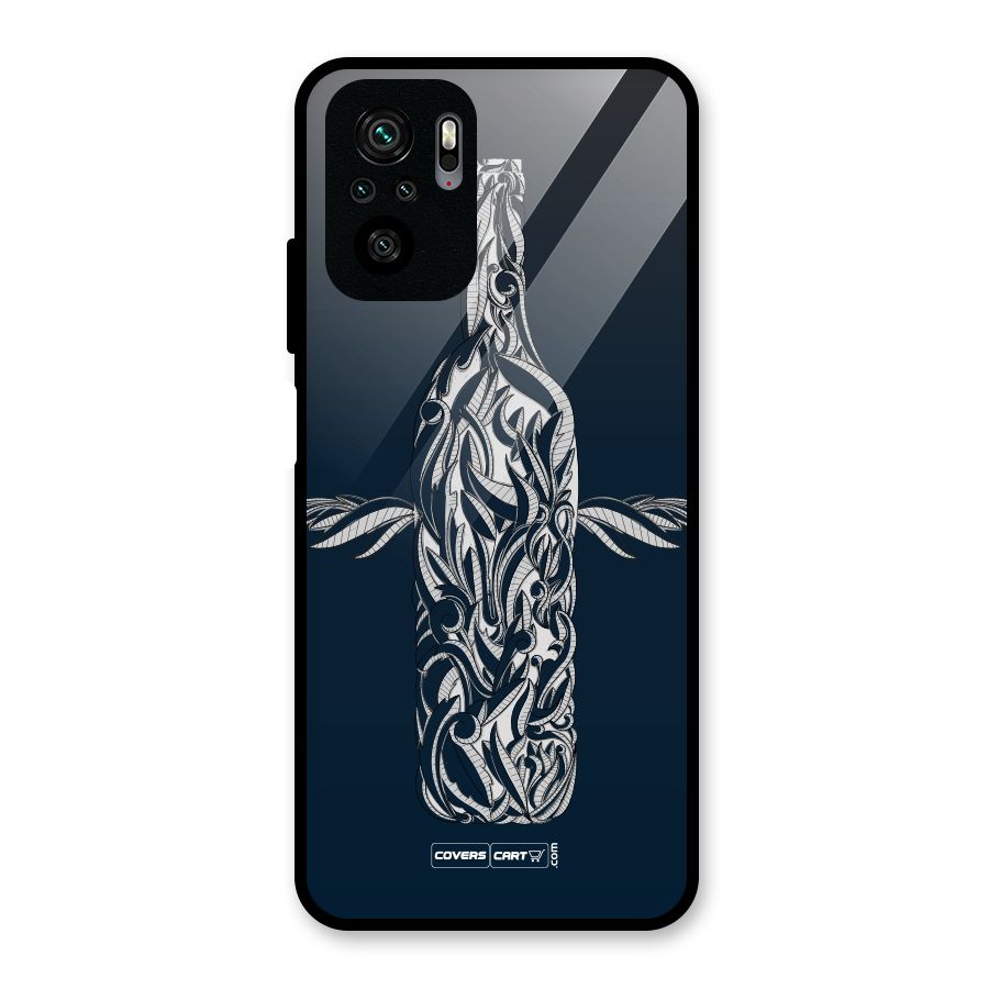 Creative Bottle Glass Back Case for Redmi Note 10S