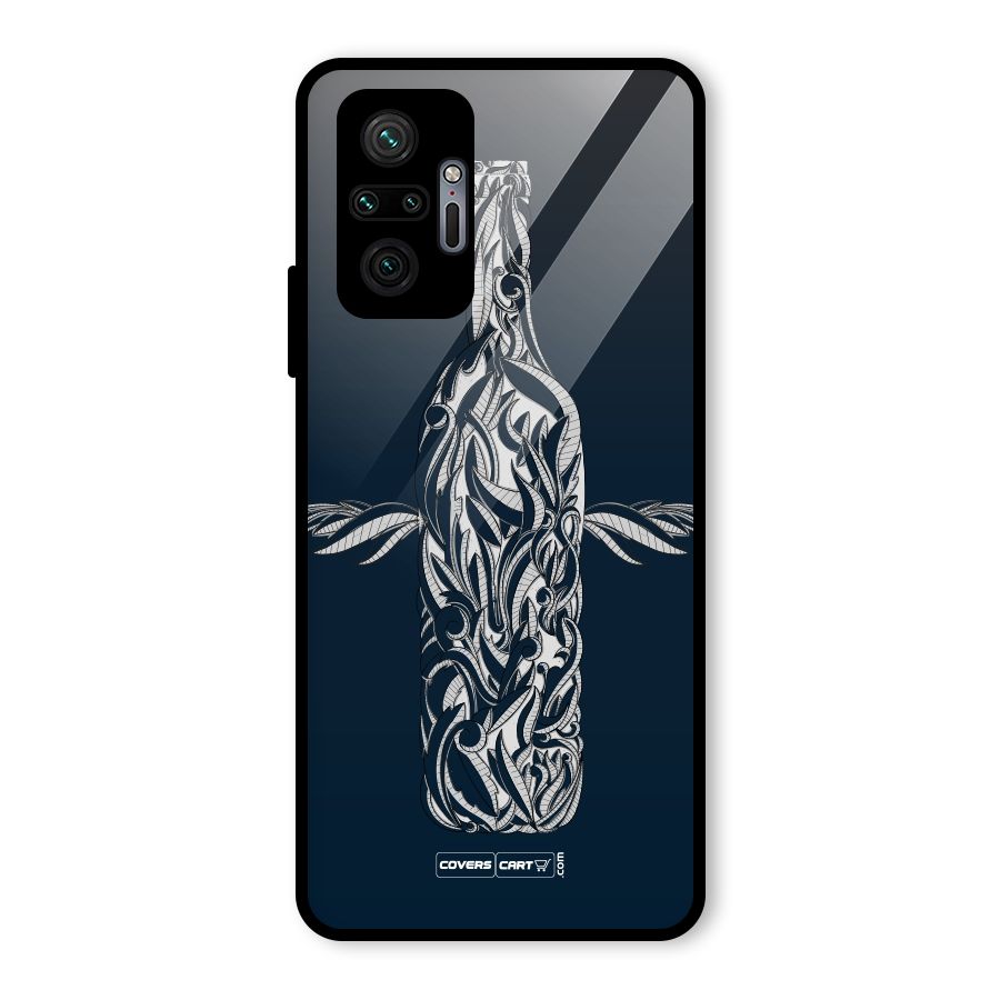 Creative Bottle Glass Back Case for Redmi Note 10 Pro
