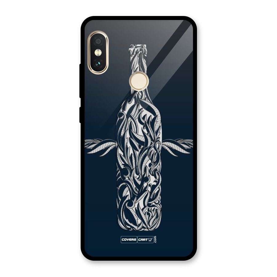 Creative Bottle Glass Back Case for Redmi Note 5 Pro