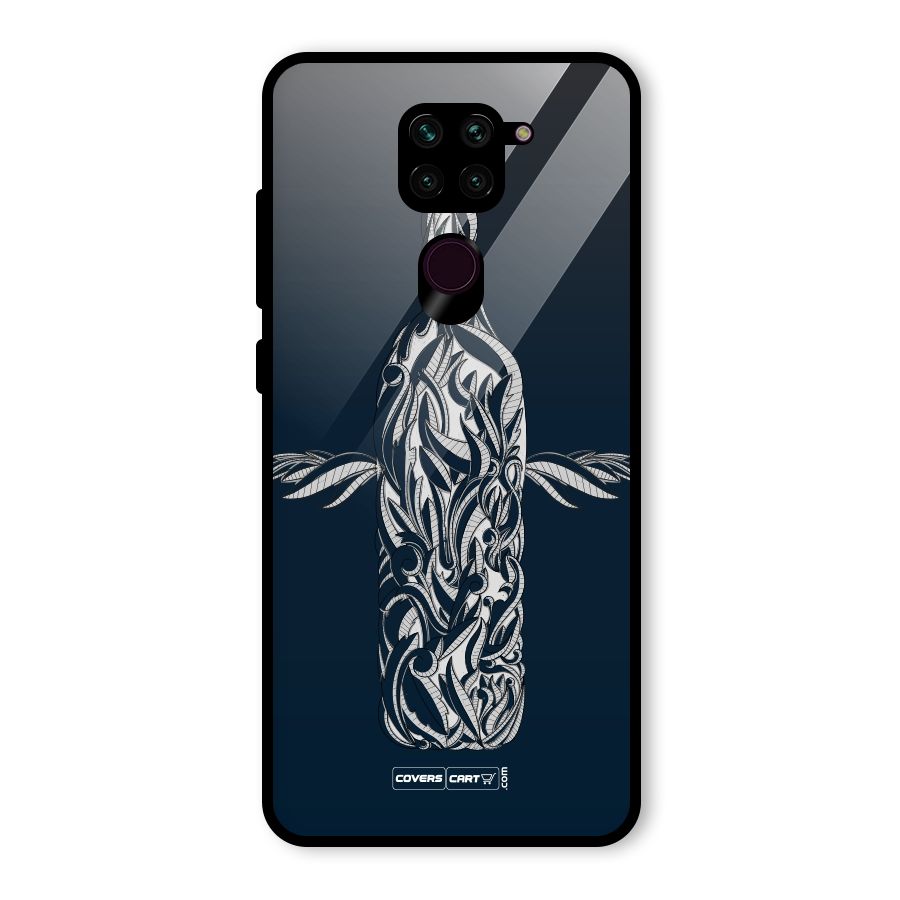 Creative Bottle Glass Back Case for Redmi Note 9