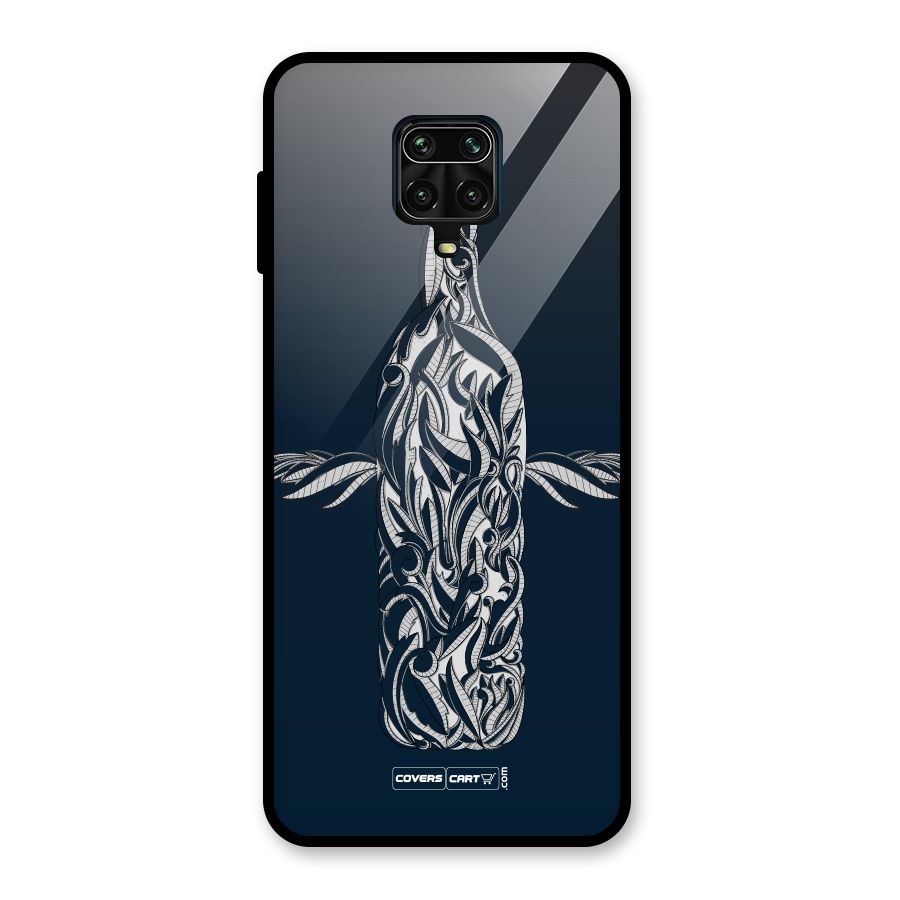 Creative Bottle Glass Back Case for Redmi Note 9 Pro