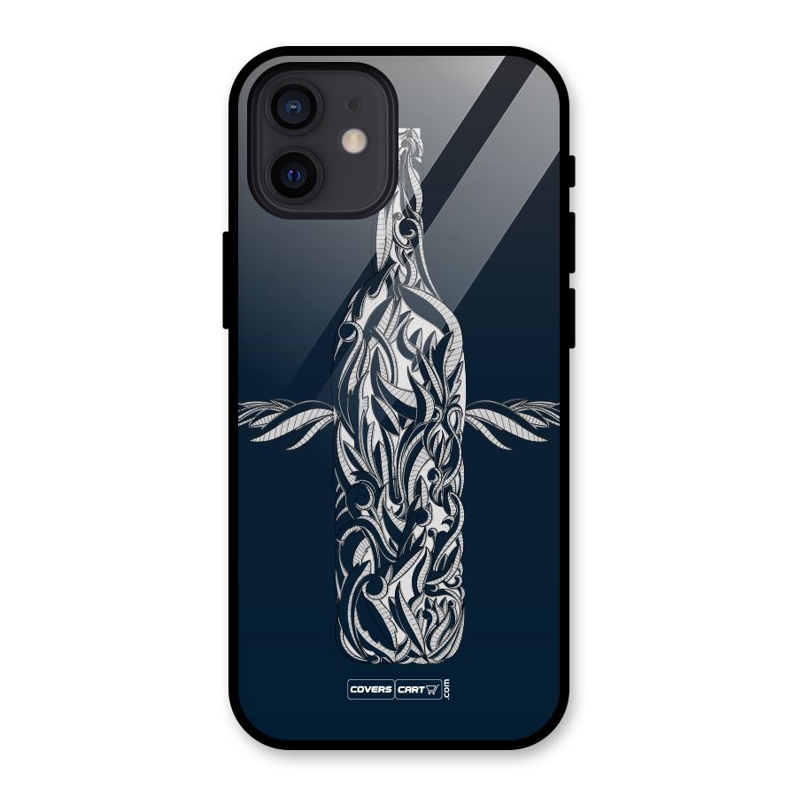 Creative Bottle Glass Back Case for iPhone 12