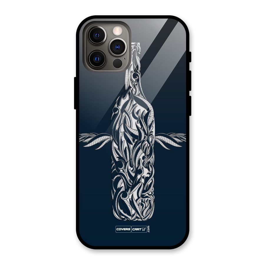 Creative Bottle Glass Back Case for iPhone 12 Pro